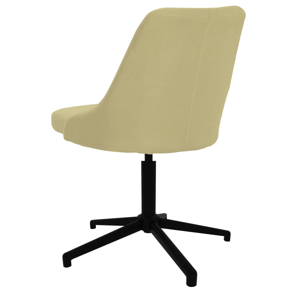 vidaXL Silla de comedor giratoria tela verde