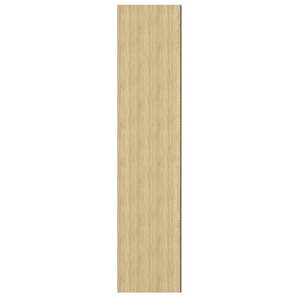 vidaXL Armario de espejo de baño MDF blanco y roble 60x15x75 cm