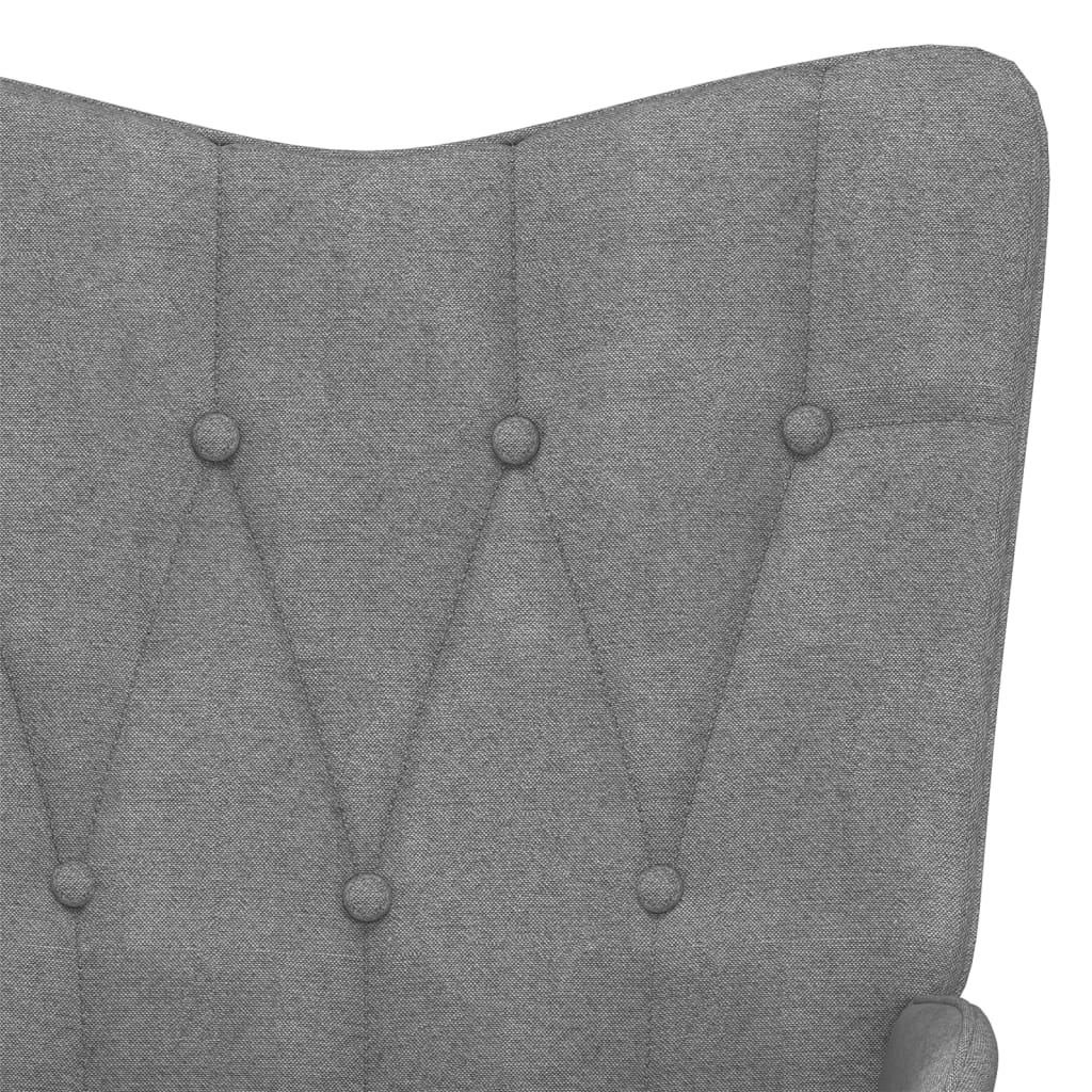 vidaXL Sillón de relax con taburete tela gris oscuro