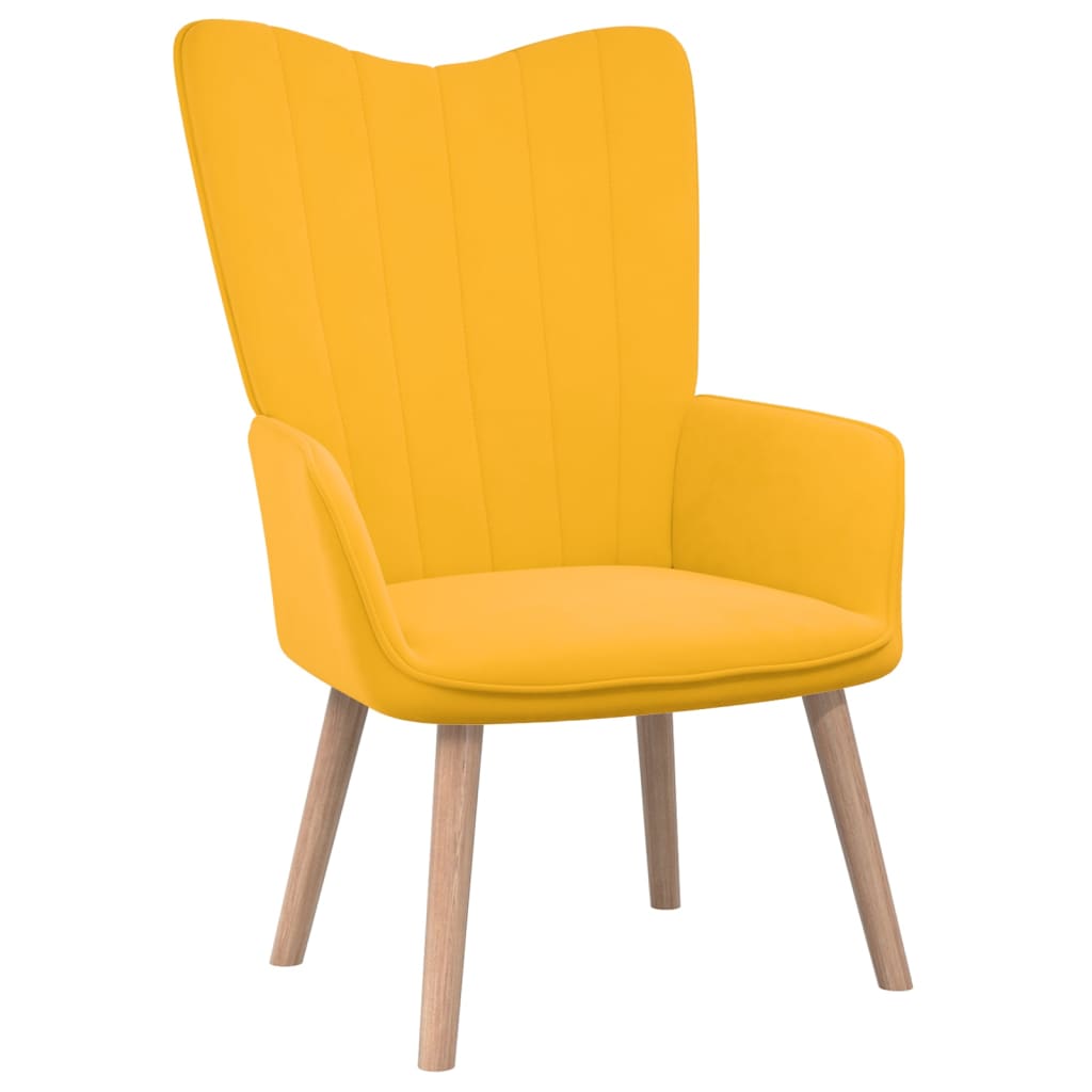 vidaXL Sillón de relax de terciopelo amarillo mostaza