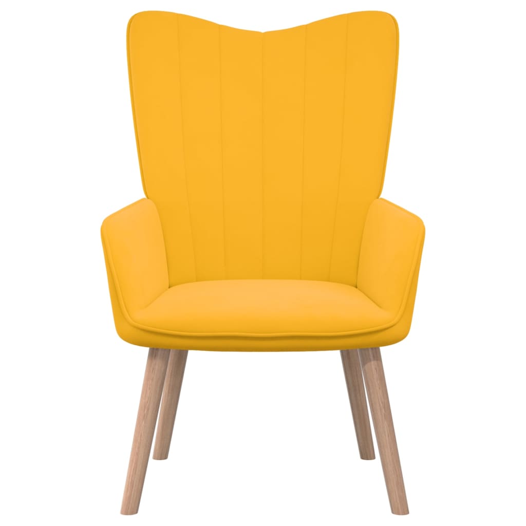 vidaXL Sillón de relax de terciopelo amarillo mostaza