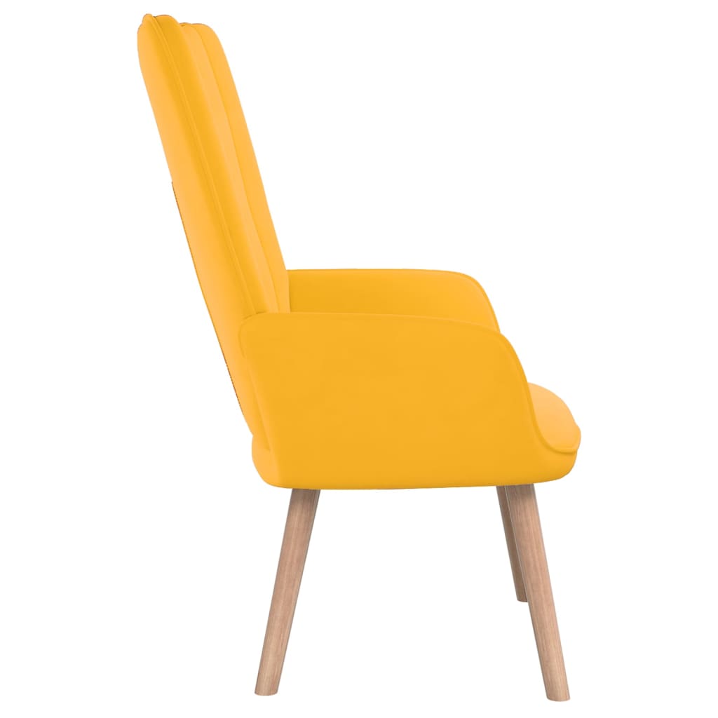 vidaXL Sillón de relax de terciopelo amarillo mostaza