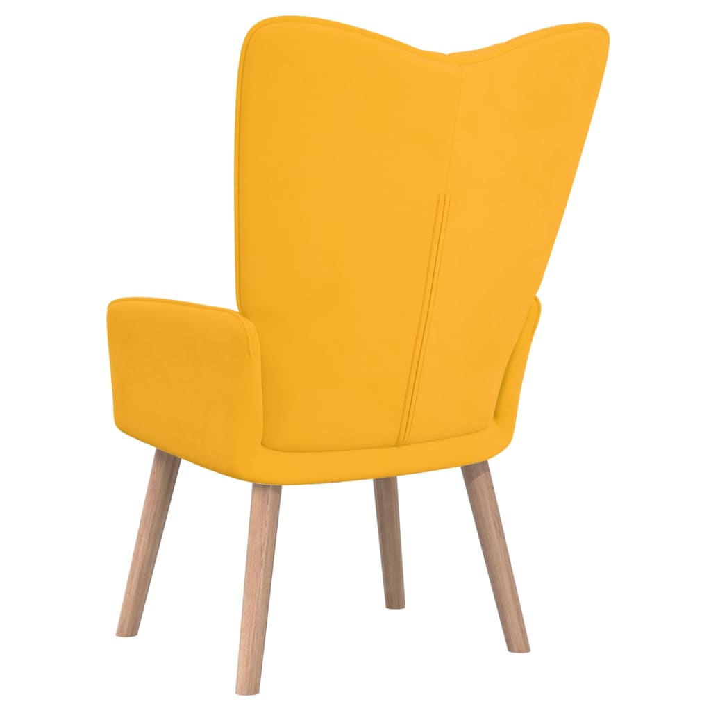 vidaXL Sillón de relax de terciopelo amarillo mostaza