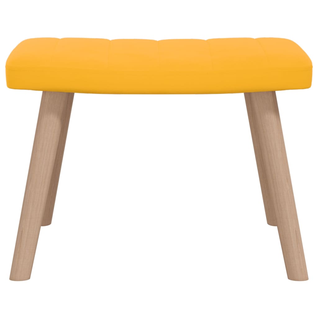 vidaXL Sillón de relax con taburete terciopelo amarillo mostaza