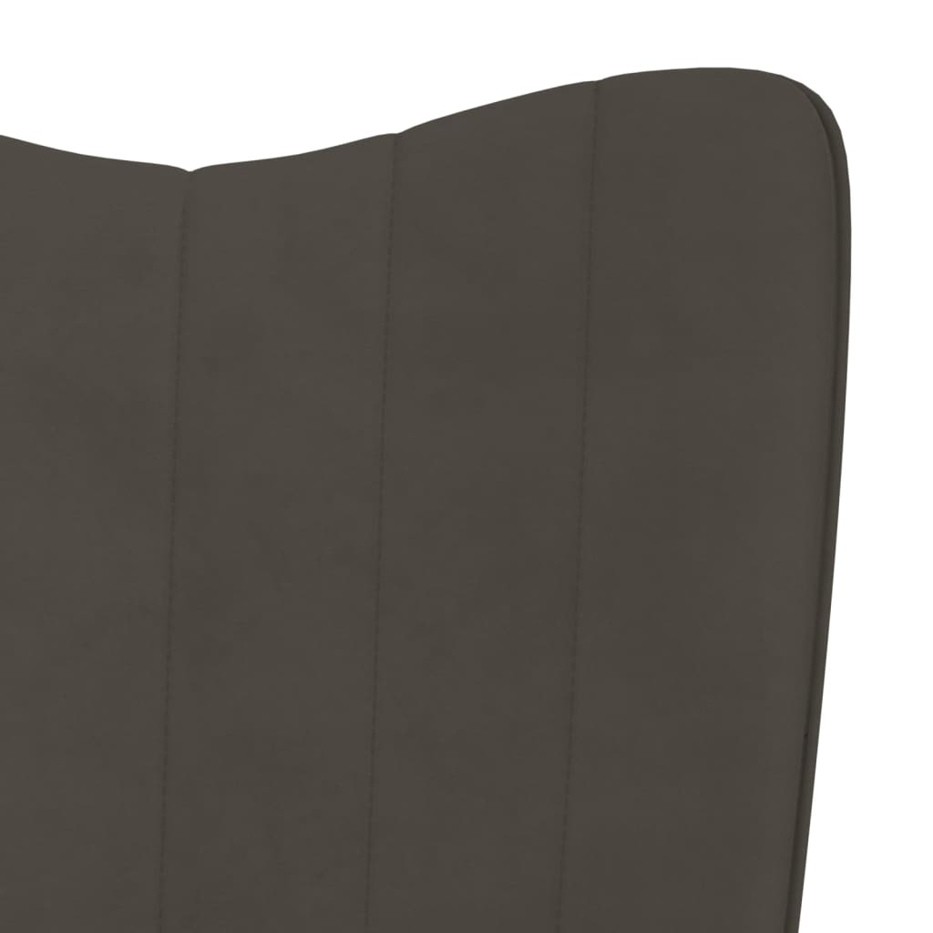 vidaXL Sillón de relax de terciopelo gris oscuro