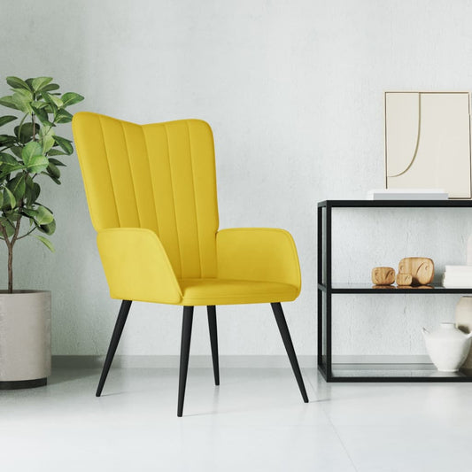 vidaXL Sillón de relax de terciopelo amarillo mostaza