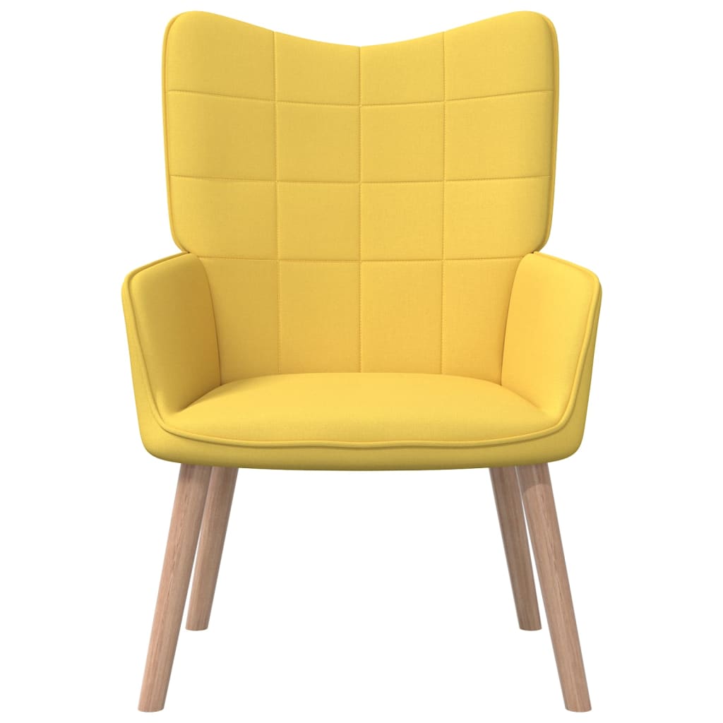 vidaXL Sillón de relax de tela amarillo mostaza