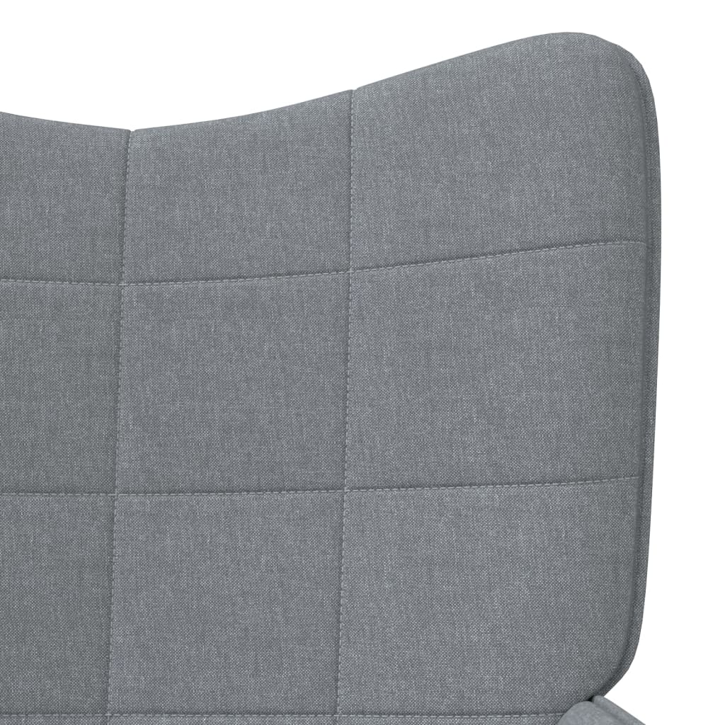 vidaXL Sillón de relax con taburete tela gris claro