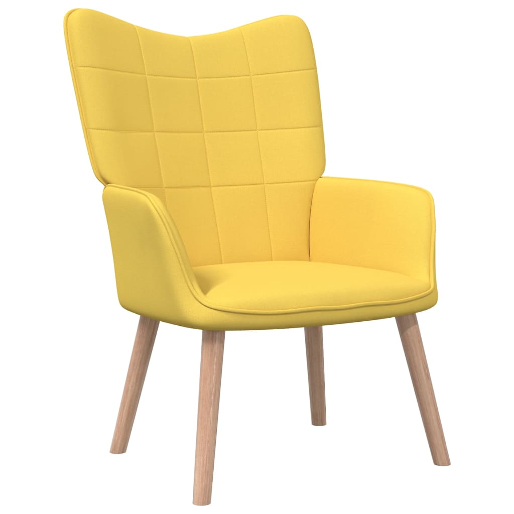 vidaXL Silla de relajación con reposapiés tela amarillo mostaza