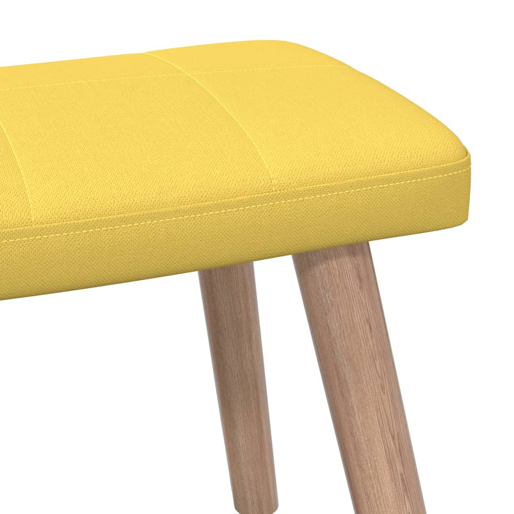 vidaXL Silla de relajación con reposapiés tela amarillo mostaza