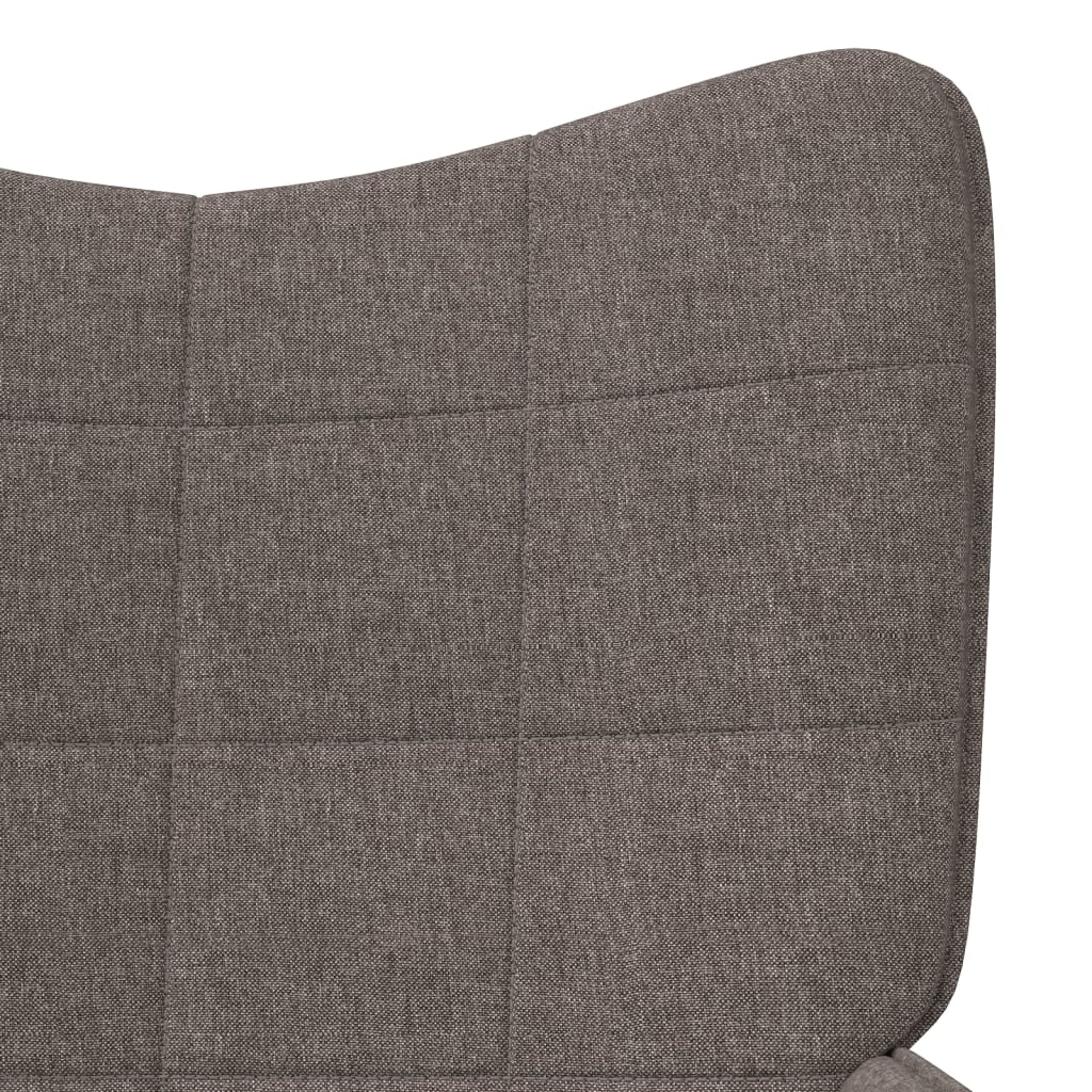 vidaXL Sillón de relax con reposapiés de tela gris taupé