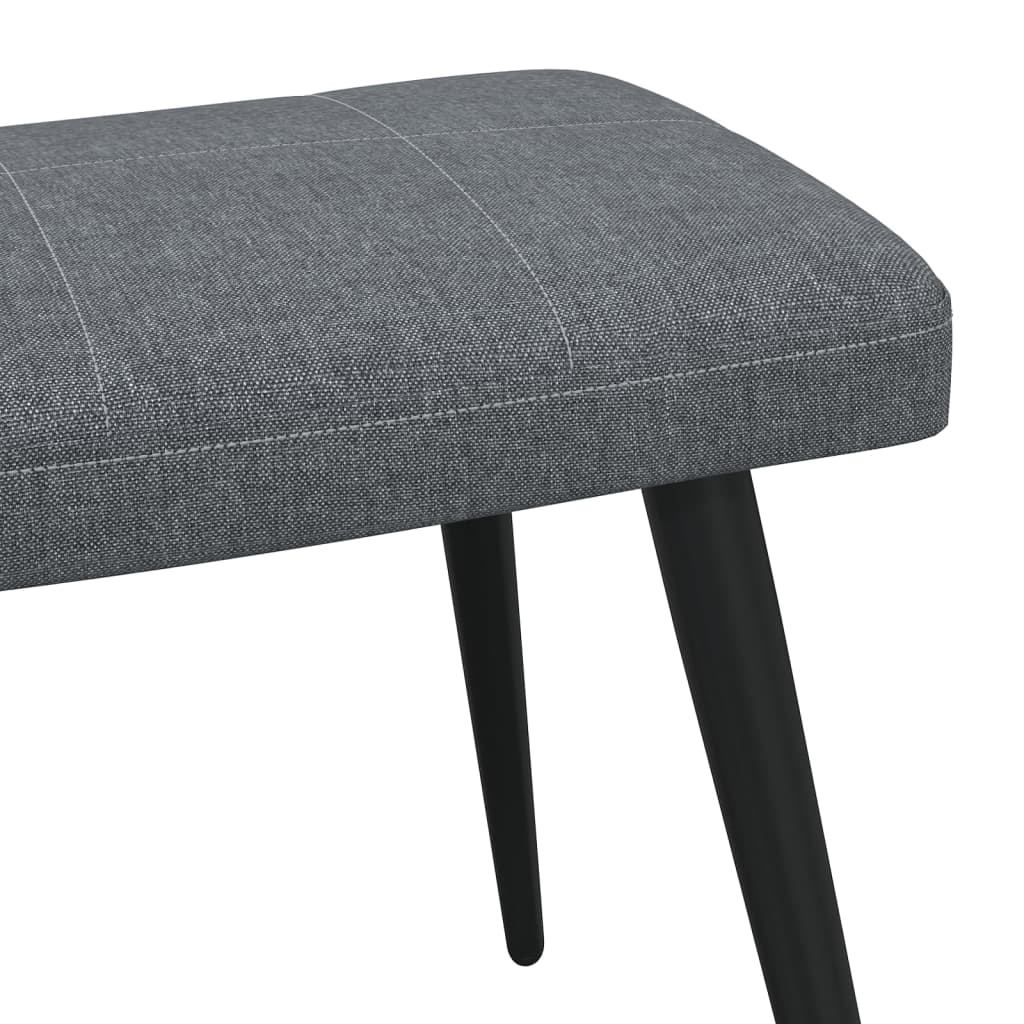 vidaXL Sillón de relax con taburete tela gris oscuro