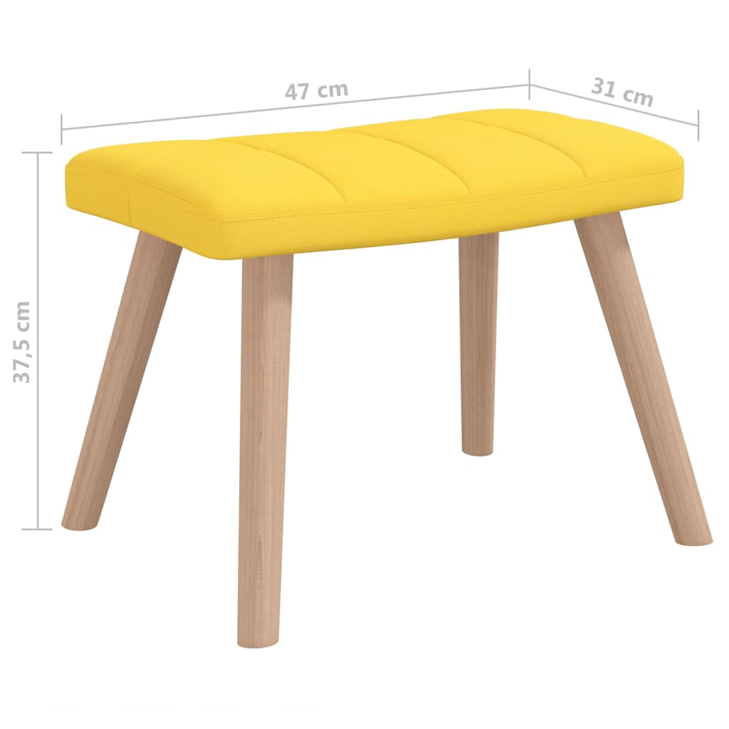 vidaXL Silla mecedora con reposapiés tela amarillo mostaza