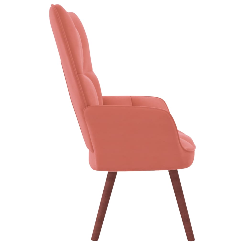 vidaXL Sillón de relax de terciopelo rosa