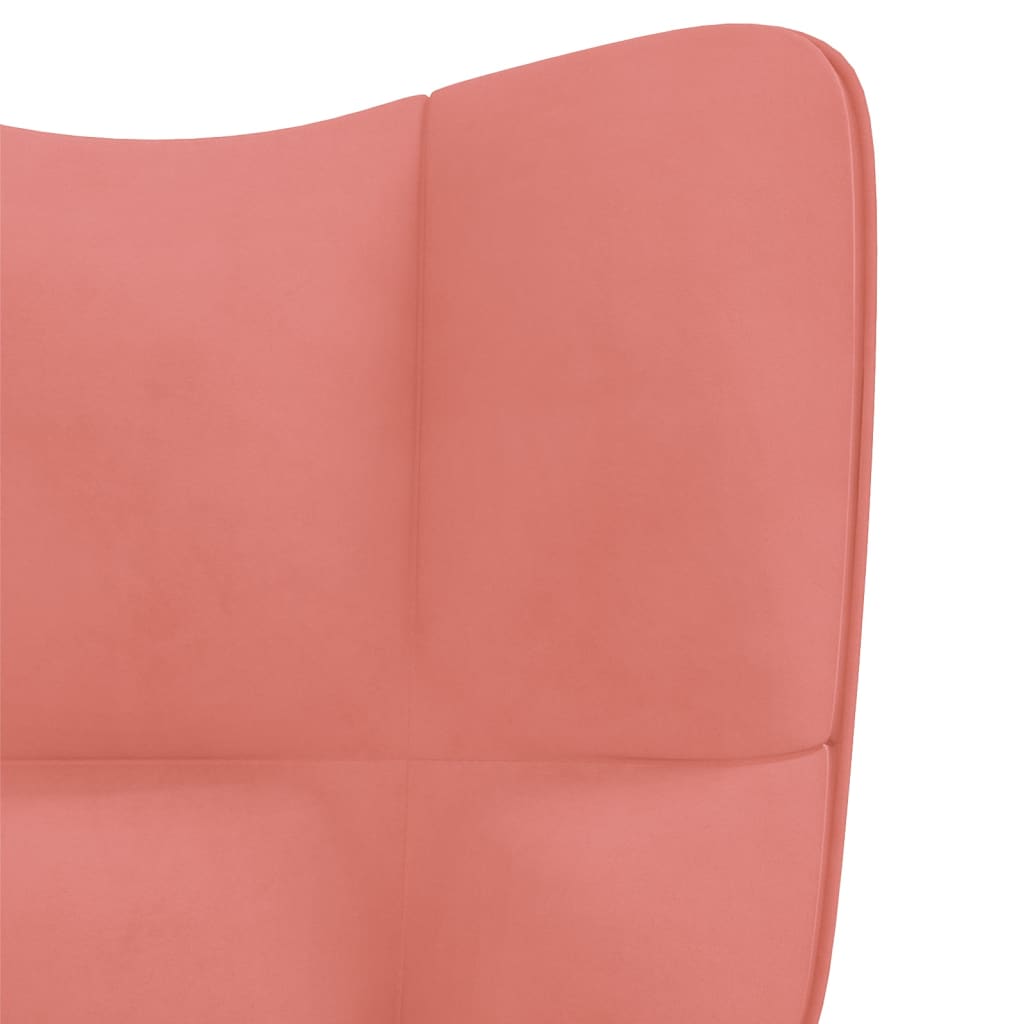 vidaXL Sillón de relax de terciopelo rosa