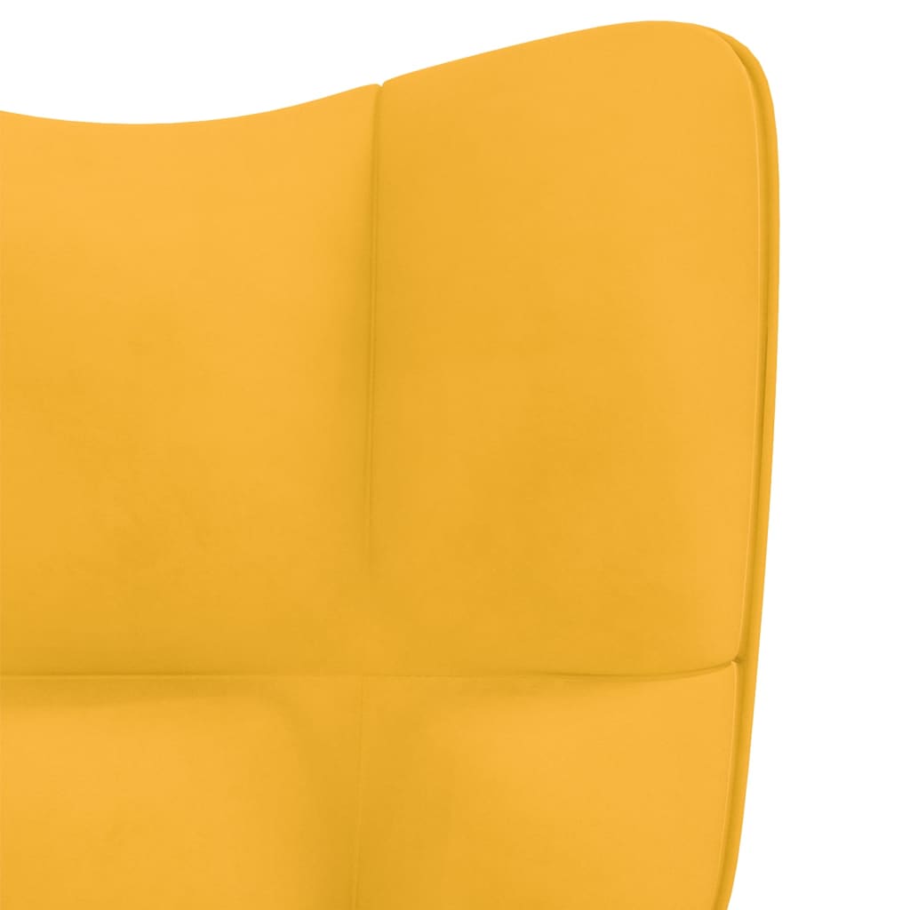 vidaXL Sillón de relax con taburete terciopelo amarillo mostaza