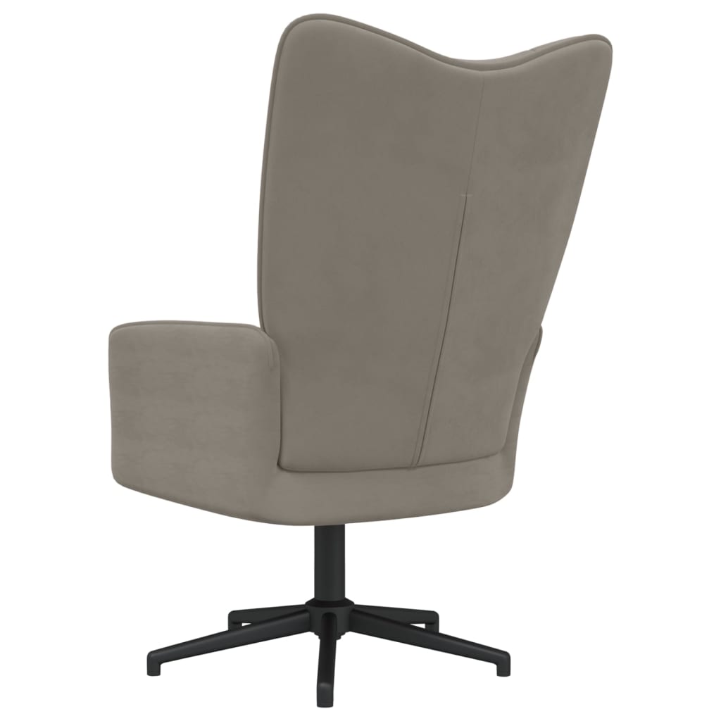 vidaXL Sillón de relax de terciopelo gris claro