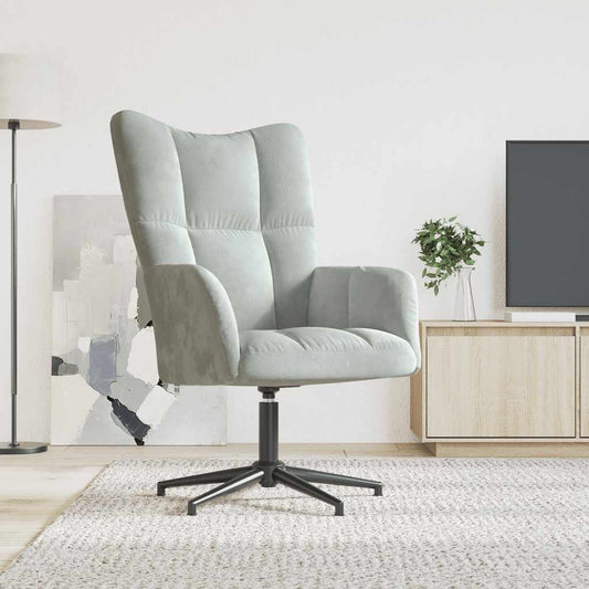 vidaXL Sillón de relax de terciopelo gris claro