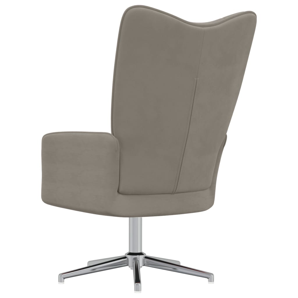 vidaXL Sillón de relax de terciopelo gris claro