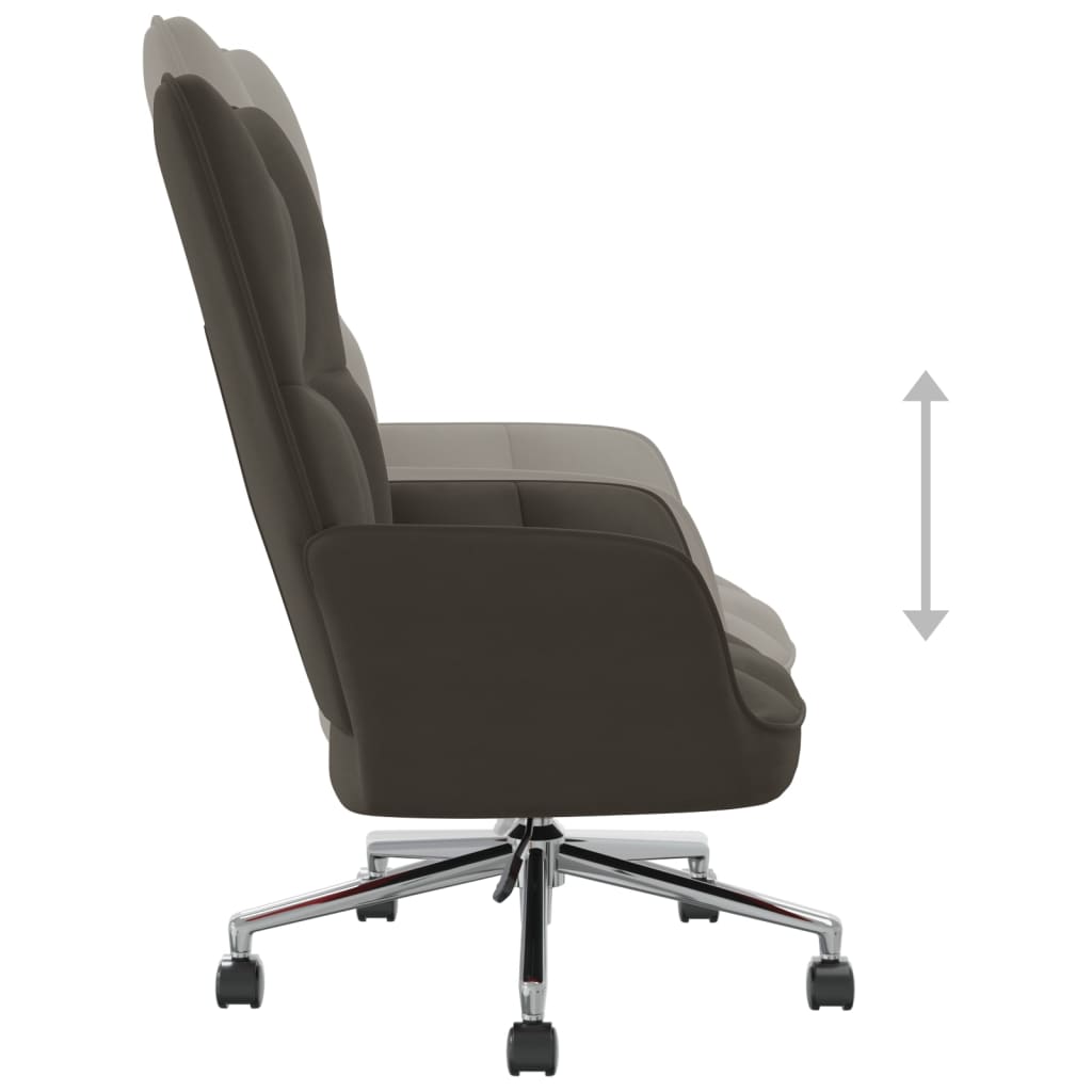 vidaXL Sillón de relax de terciopelo gris oscuro