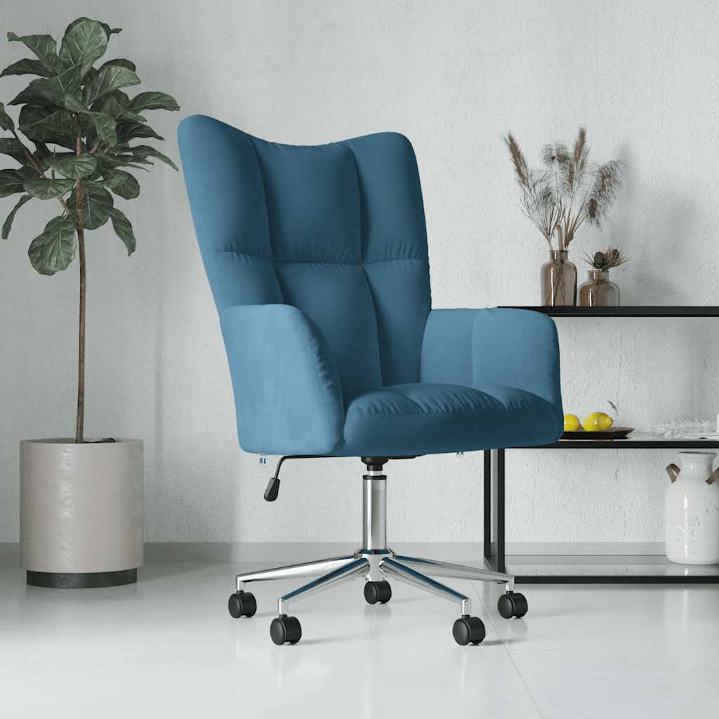 vidaXL Sillón de relax de terciopelo azul