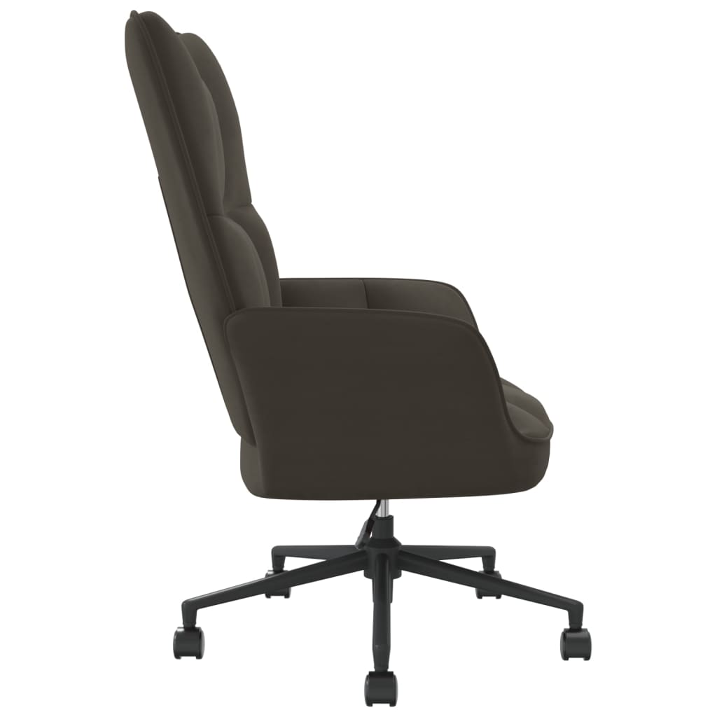 vidaXL Sillón de relax de terciopelo gris oscuro