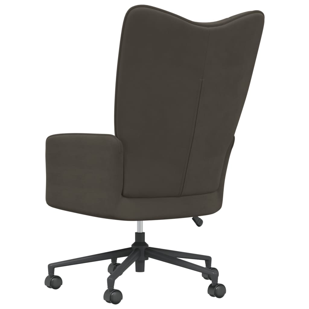 vidaXL Sillón de relax de terciopelo gris oscuro