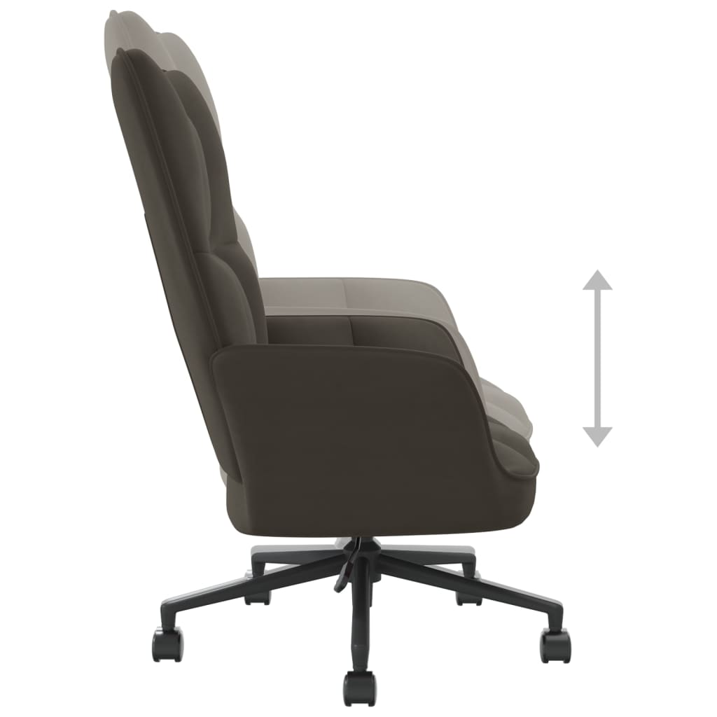 vidaXL Sillón de relax de terciopelo gris oscuro