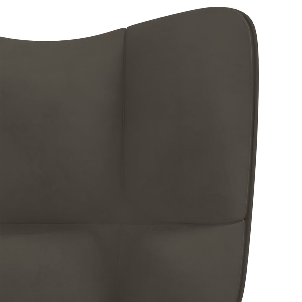 vidaXL Sillón de relax de terciopelo gris oscuro