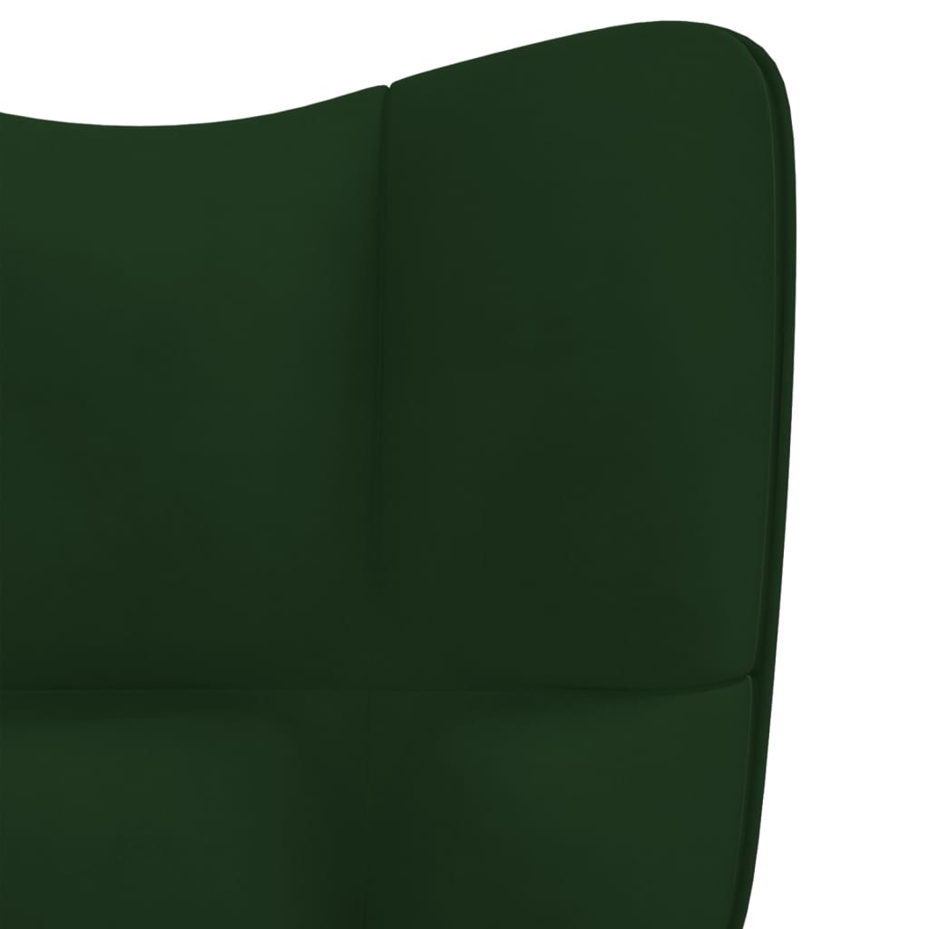 vidaXL Sillón de relax de terciopelo verde oscuro