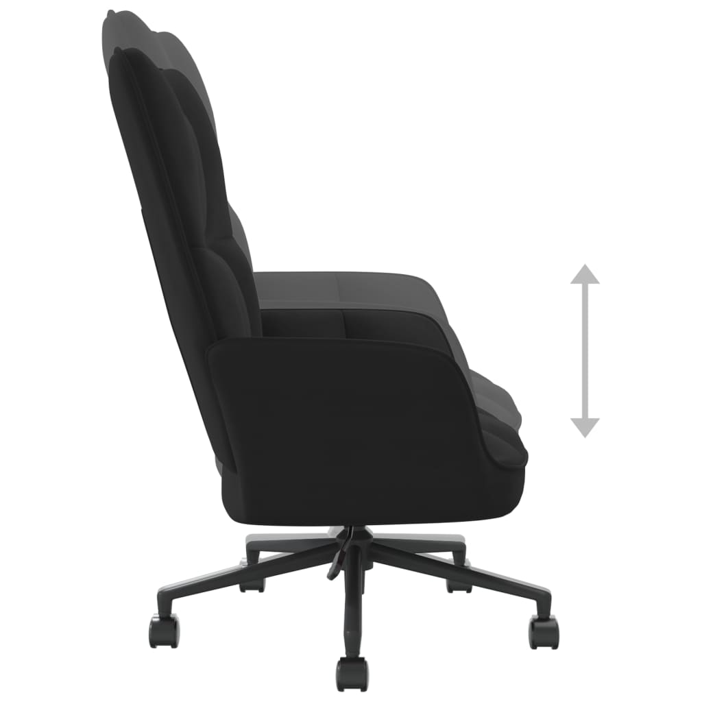 vidaXL Sillón de relax de terciopelo negro