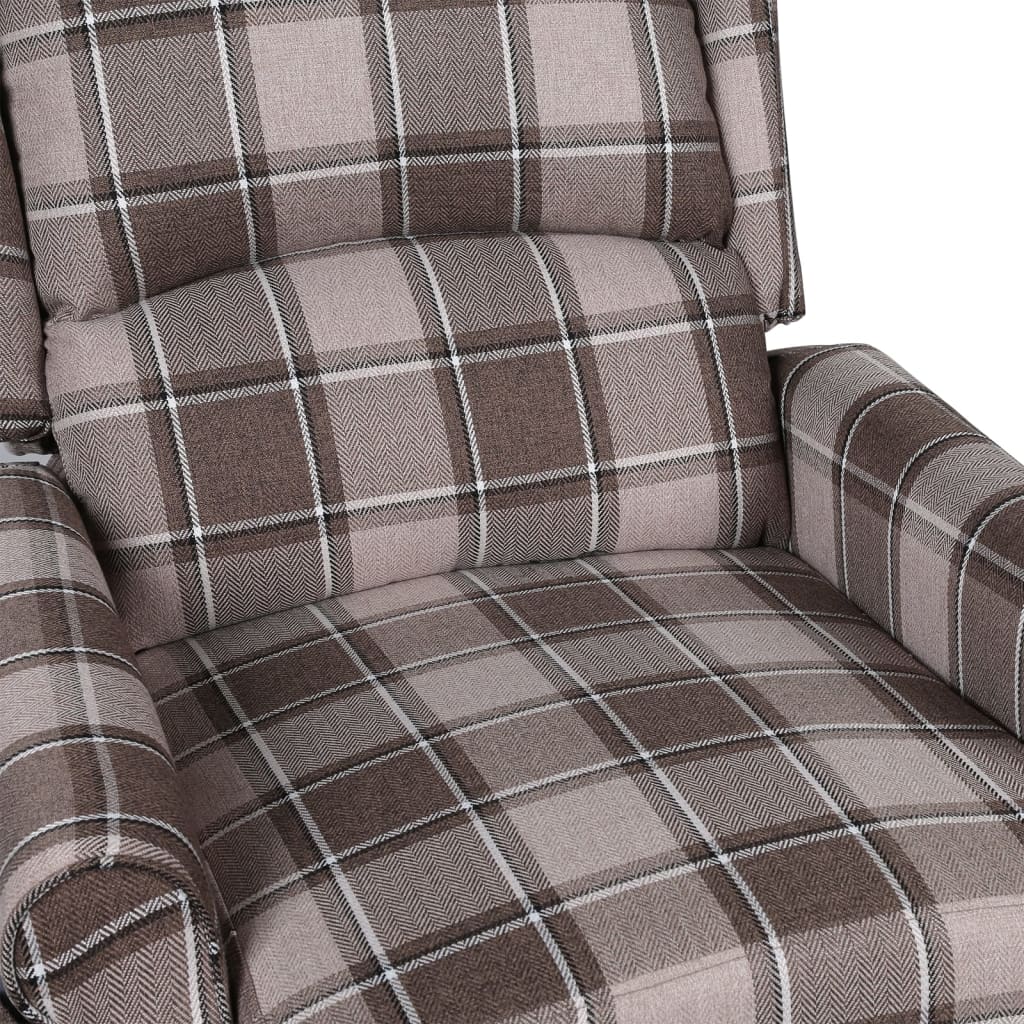 vidaXL Sillón de masaje reclinable de tela beige