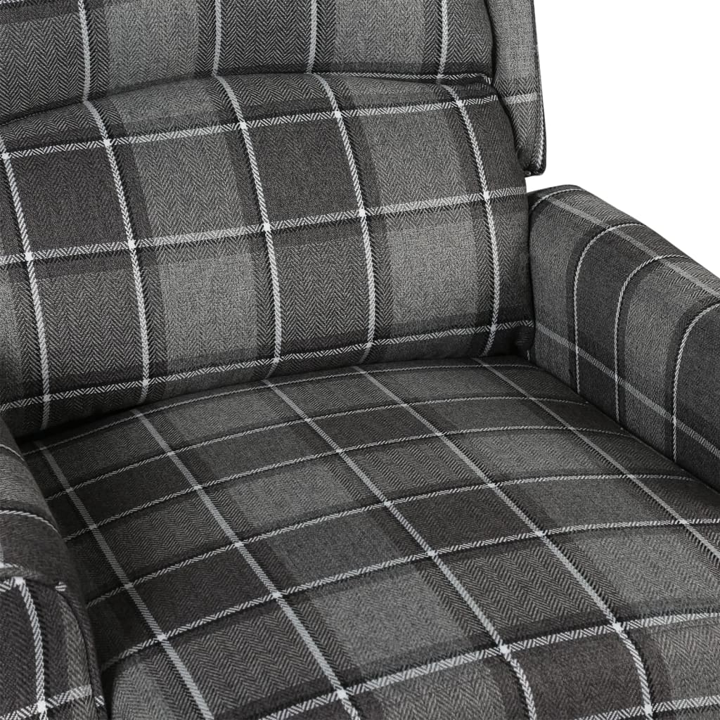 vidaXL Sillón de masaje reclinable de tela gris