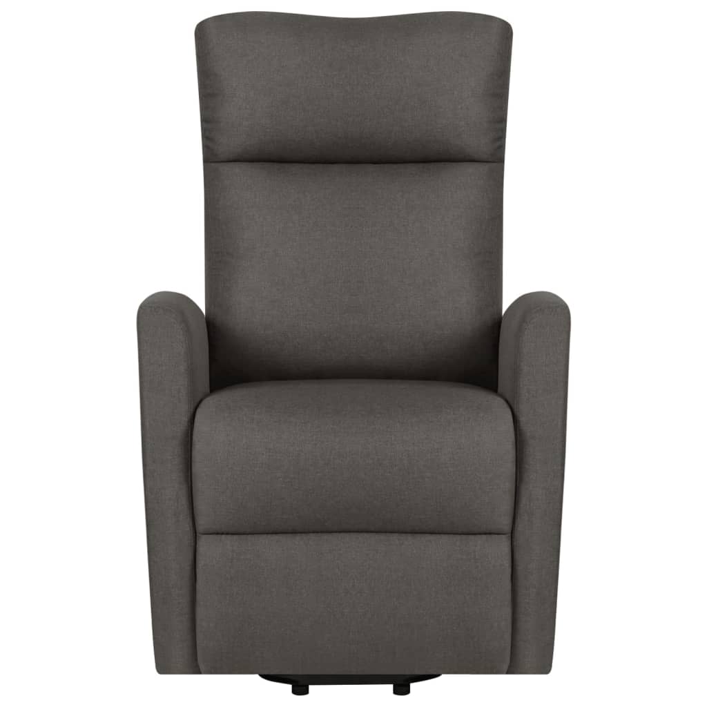 vidaXL Sillón elevable tela gris oscuro