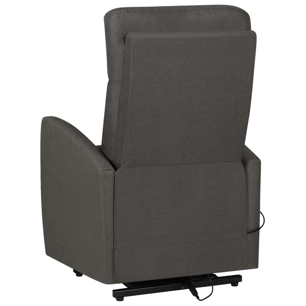 vidaXL Sillón elevable tela gris oscuro