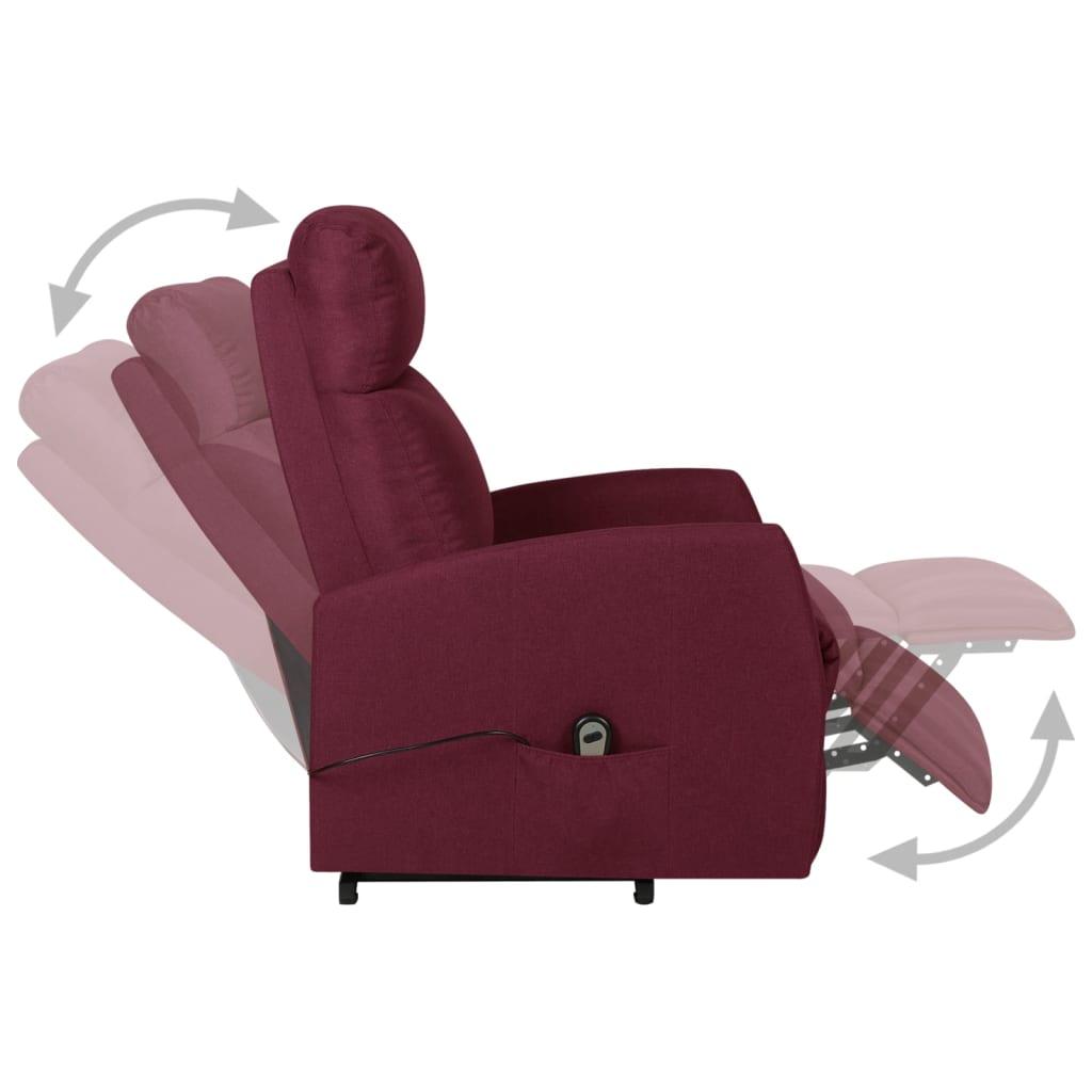 vidaXL Sillón elevable tela morado