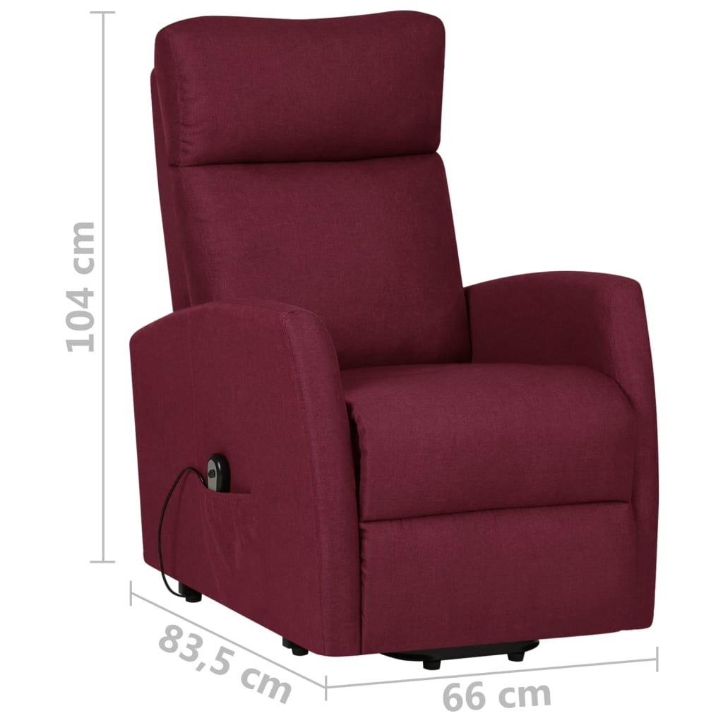 vidaXL Sillón elevable tela morado