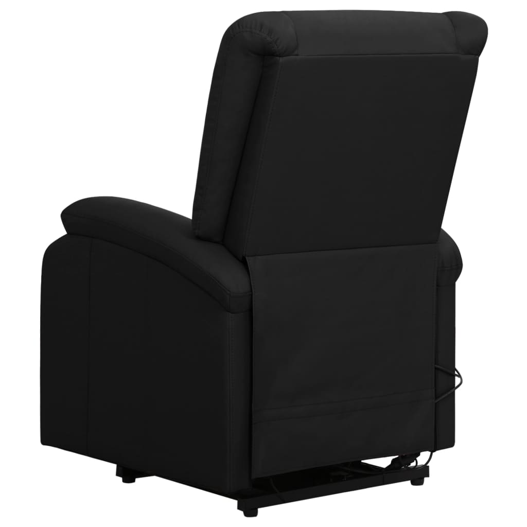 vidaXL Sillón de masaje elevable cuero sintético negro