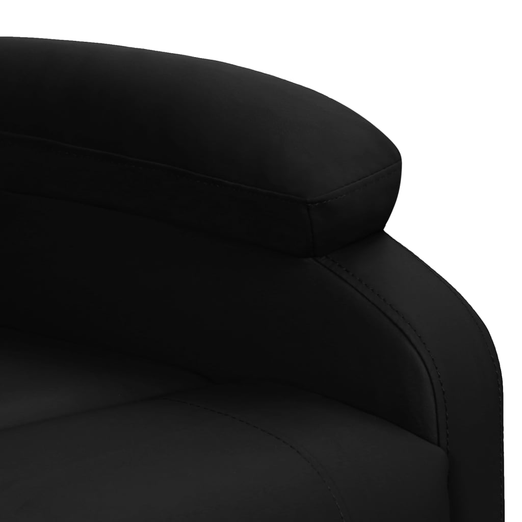 vidaXL Sillón de masaje elevable cuero sintético negro