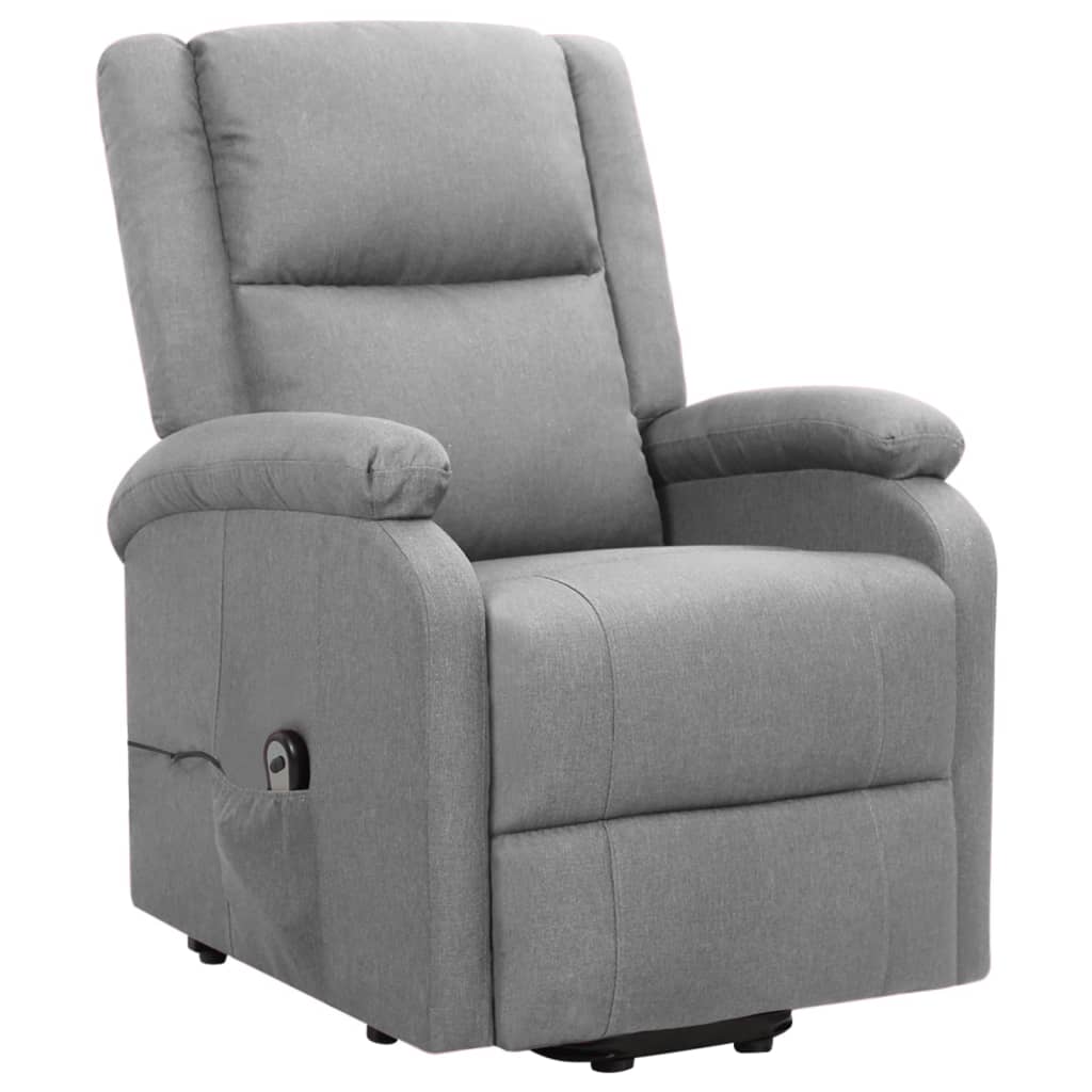 vidaXL Sillón elevable tela gris claro