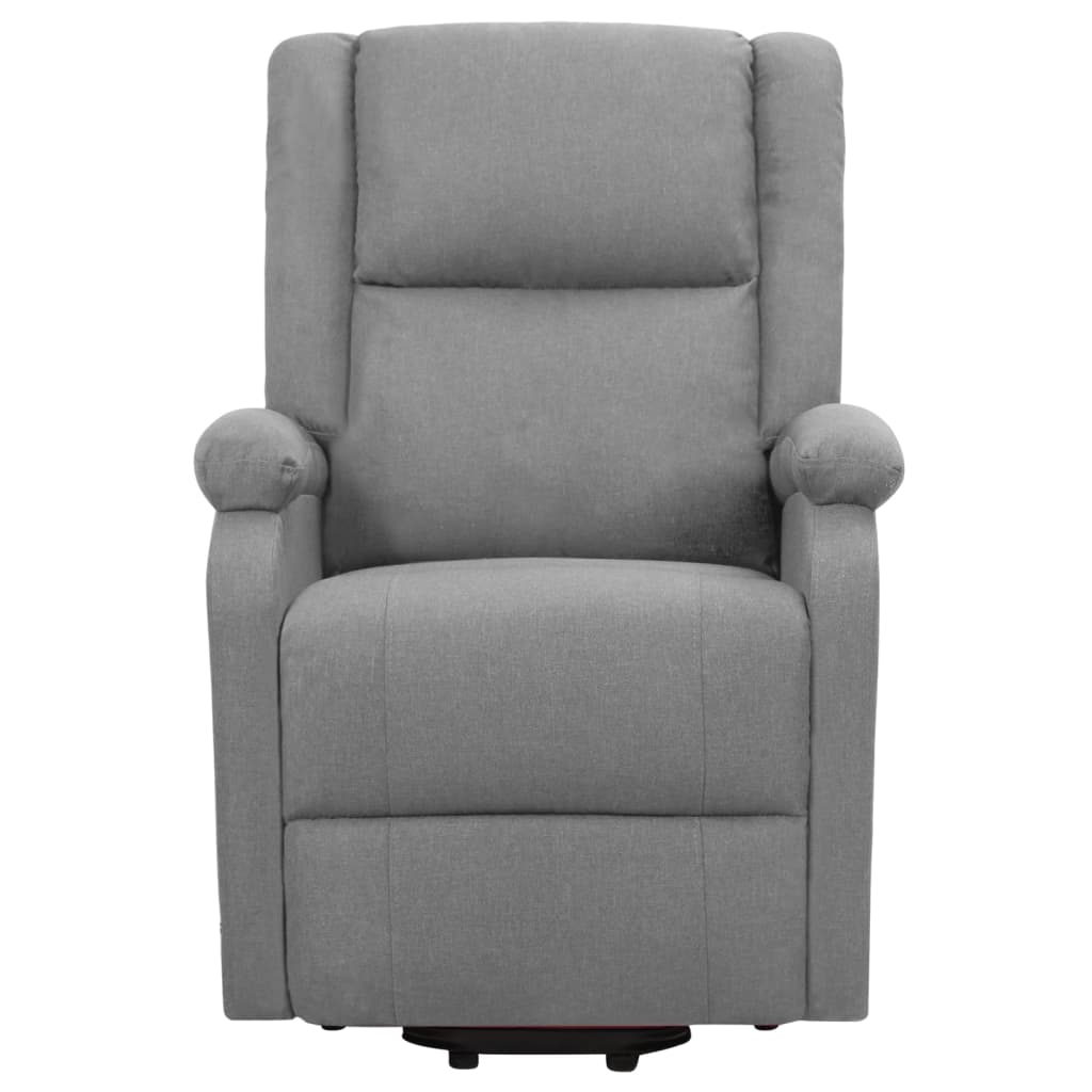 vidaXL Sillón elevable tela gris claro