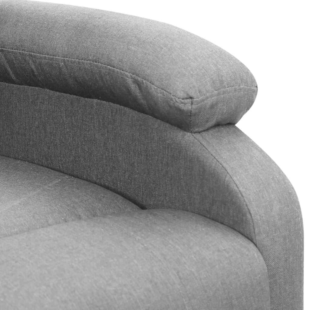 vidaXL Sillón elevable tela gris claro