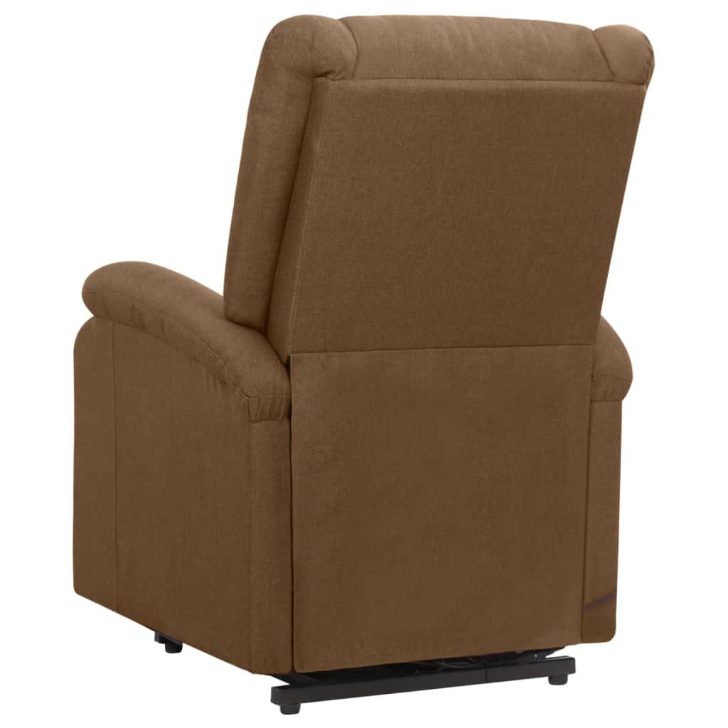 vidaXL Sillón elevable tela marrón