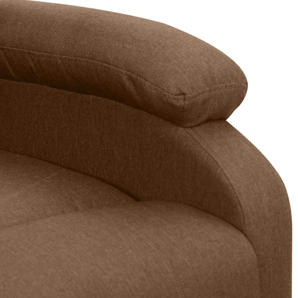 vidaXL Sillón elevable tela marrón