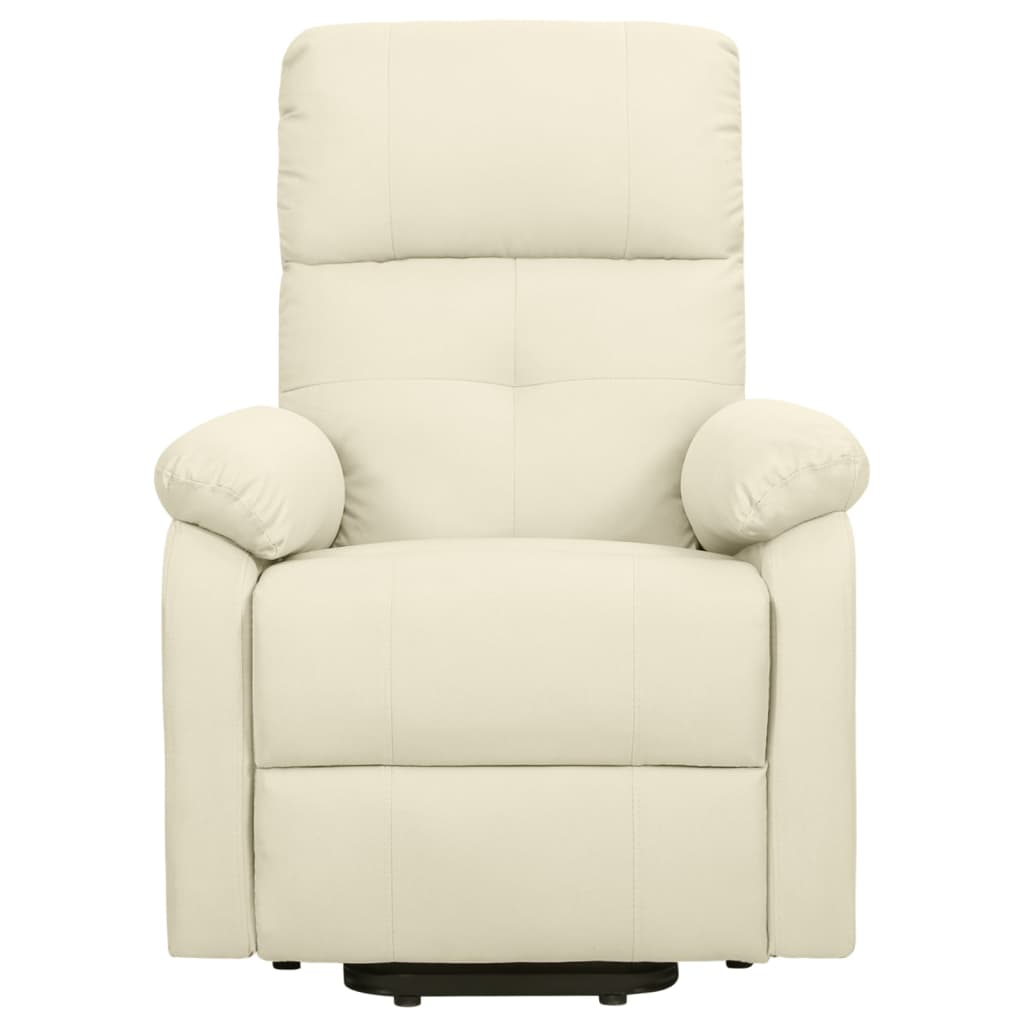 vidaXL Sillón elevable tela crema