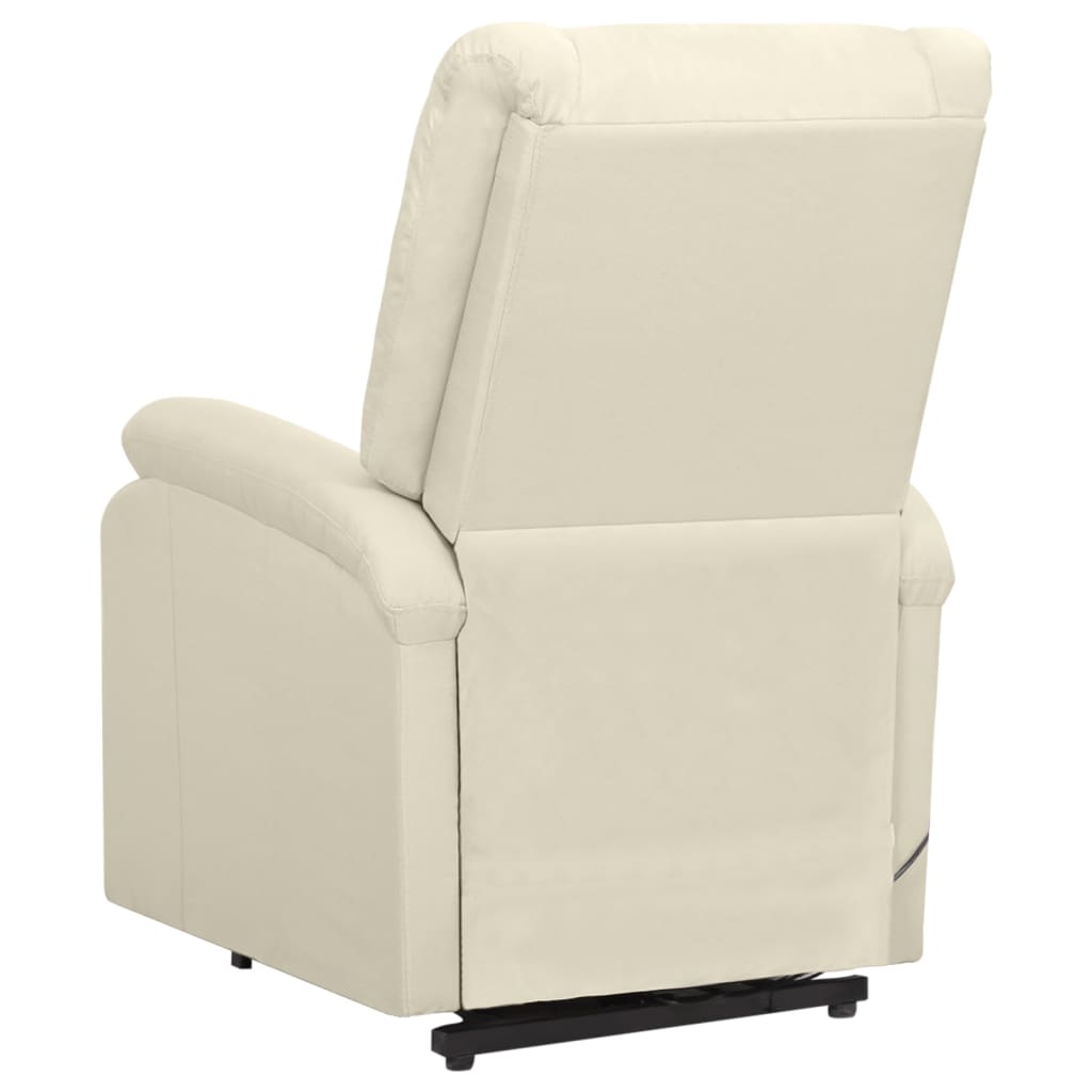 vidaXL Sillón elevable tela crema