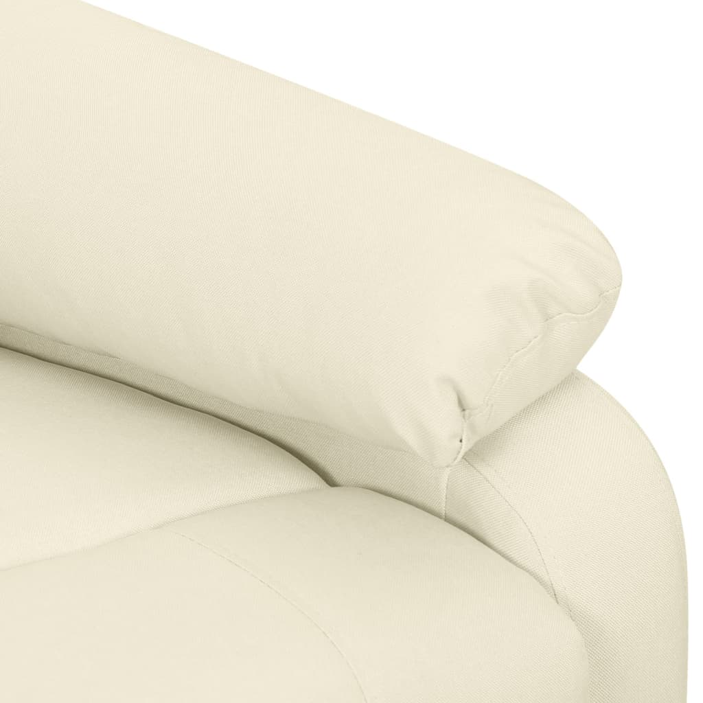 vidaXL Sillón elevable tela crema