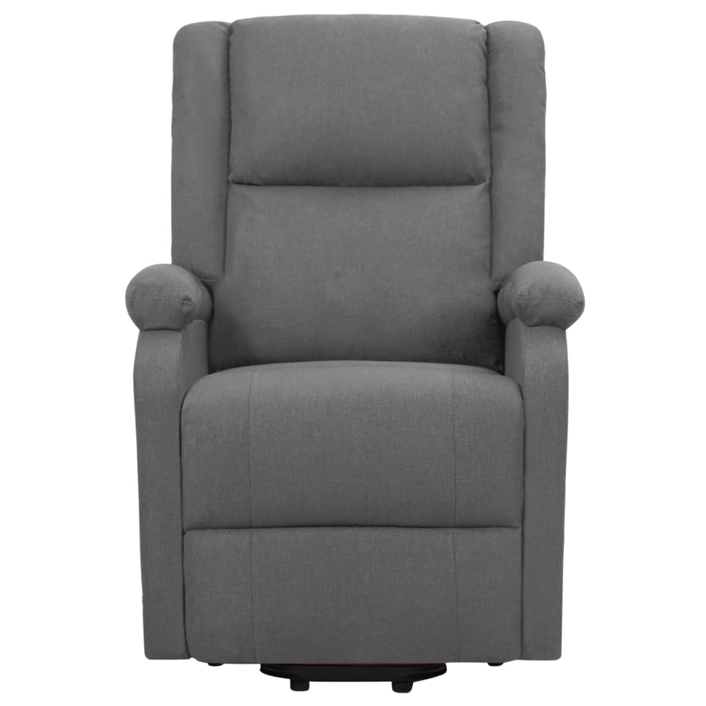 vidaXL Sillón de masaje elevable tela gris oscuro