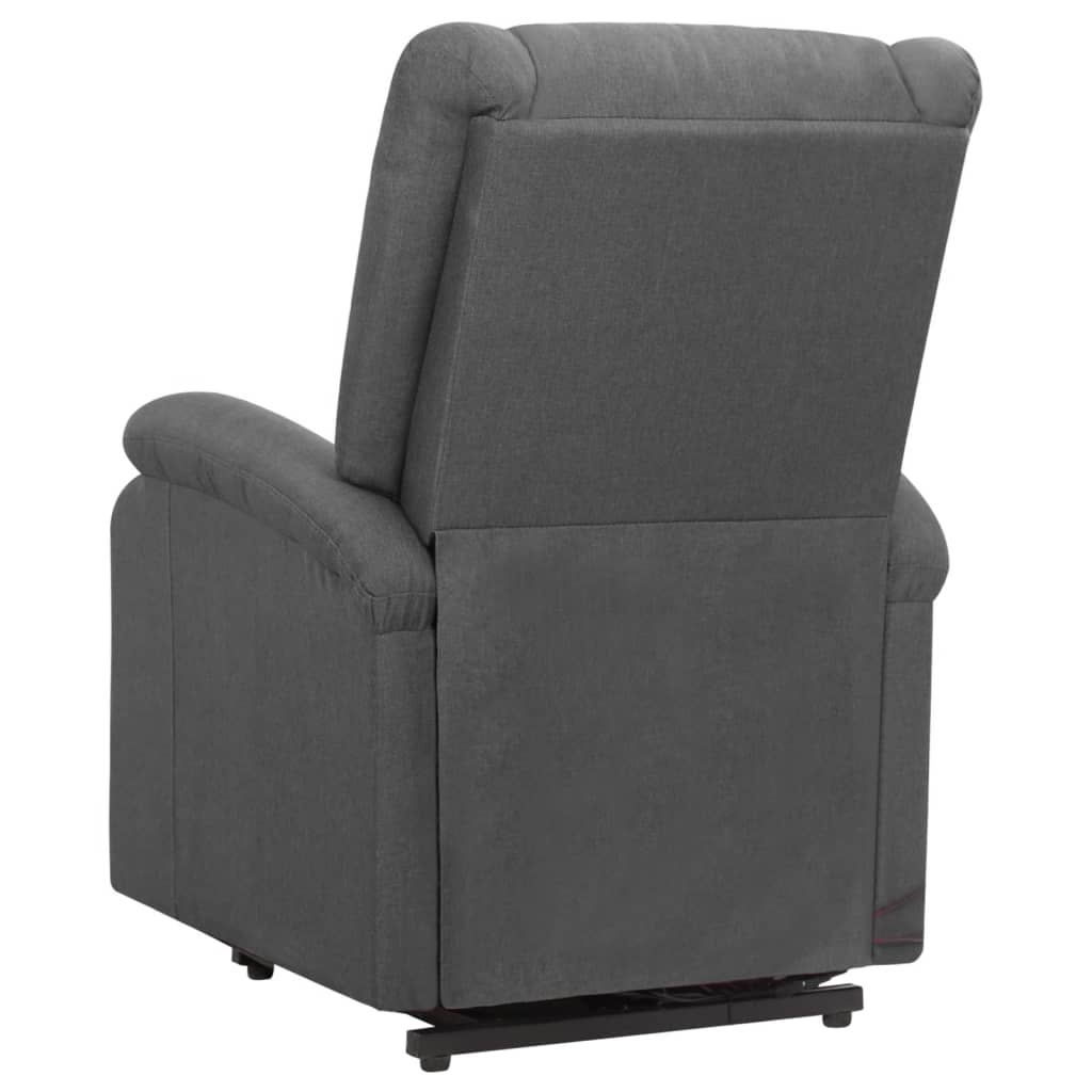 vidaXL Sillón de masaje elevable tela gris oscuro