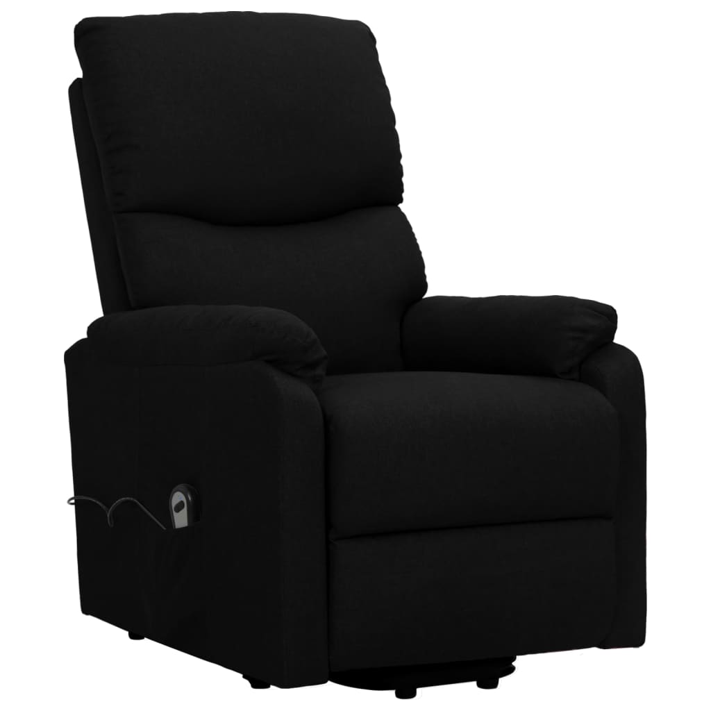 vidaXL Sillón elevable tela negro